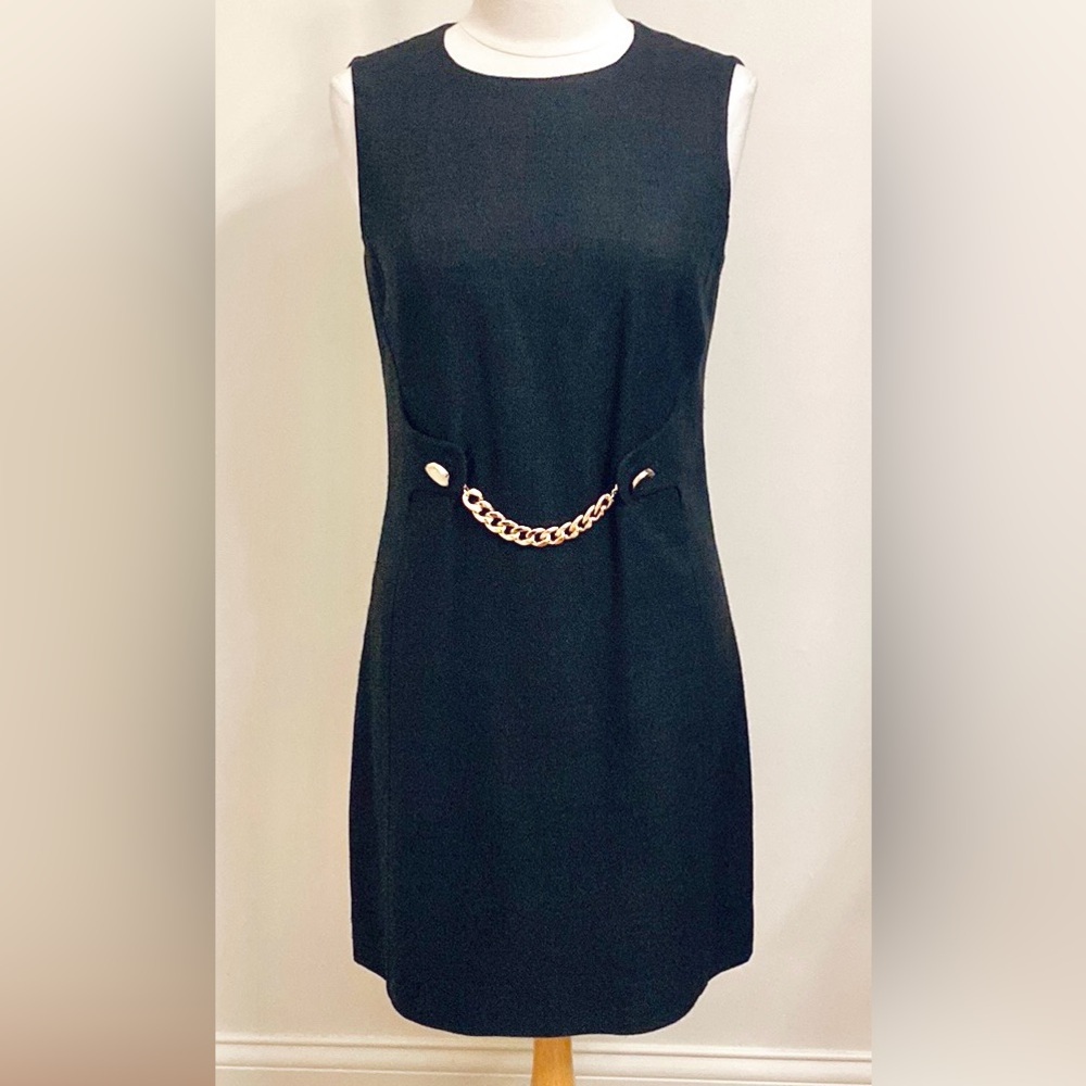 Carlisle Black SZ 6 Quiet Luxury Elegant Old Money Minimalist 100% Silk Dress